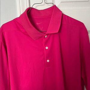 Nike Men's Pink Polo Shirt